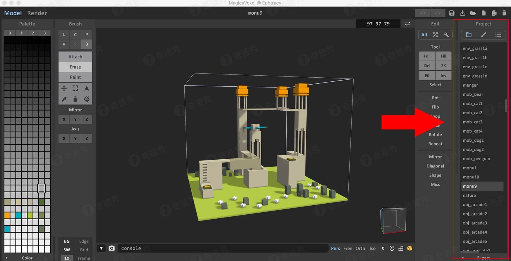 MagicaVoxel 0.99.4.2 像搭积木一样做3D场景