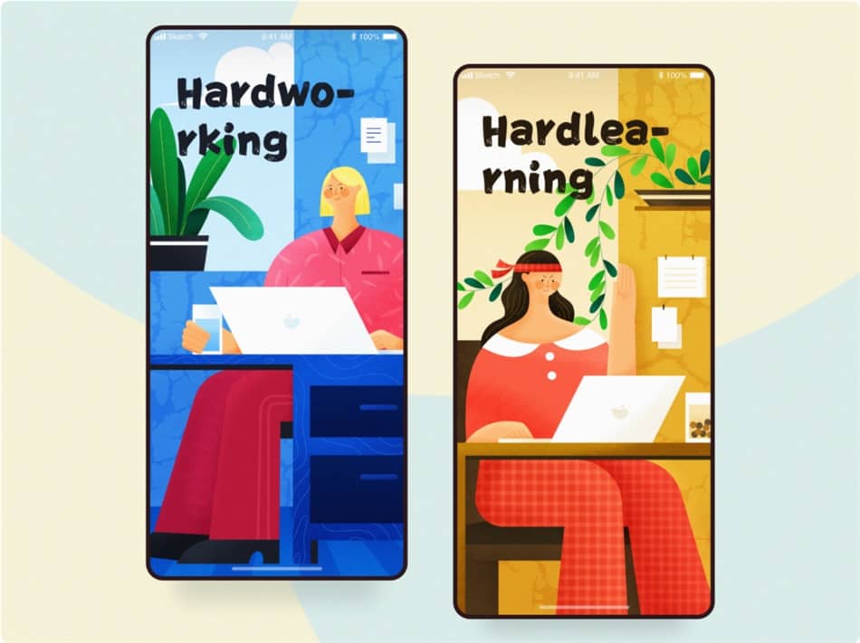 前字节跳动设计师出品！22天帮你系统掌握扁平插画绘制！