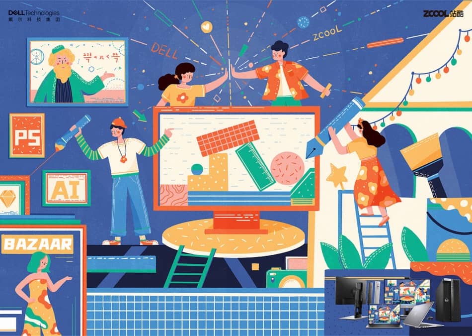 前字节跳动设计师出品！22天帮你系统掌握扁平插画绘制！