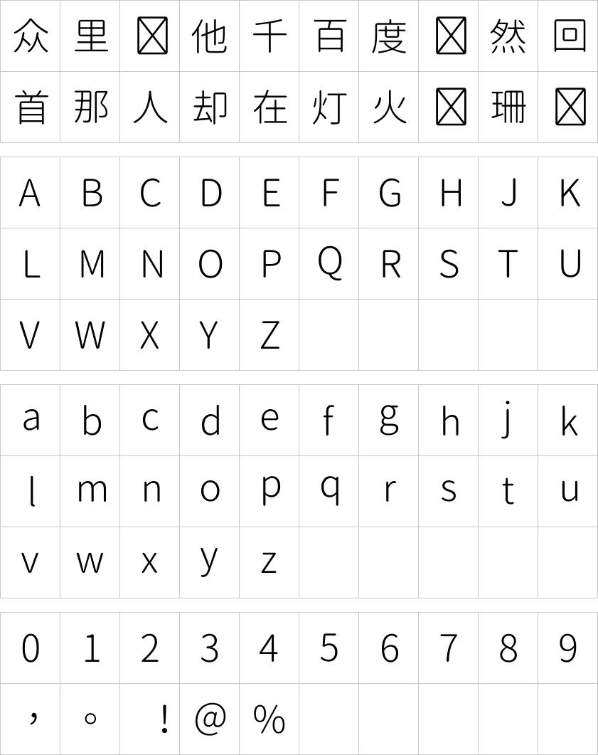 思源柔黑 Light