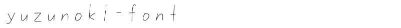 yuzunoki-font