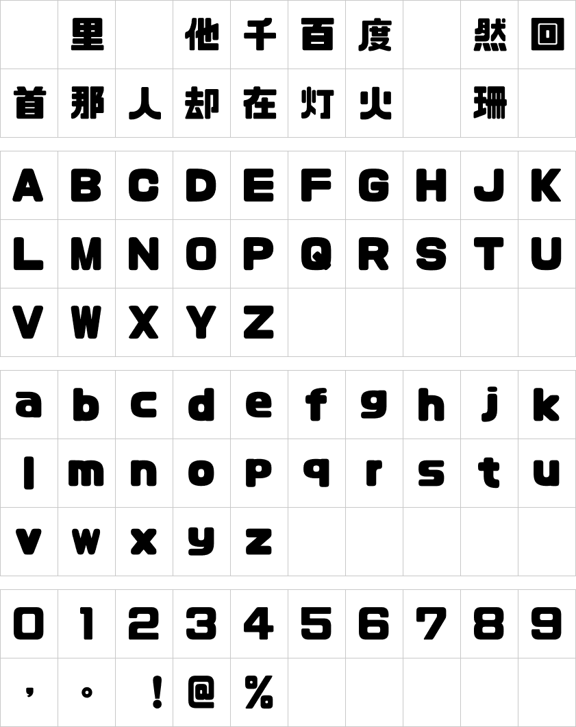 检查站字体チェックポイントフォント