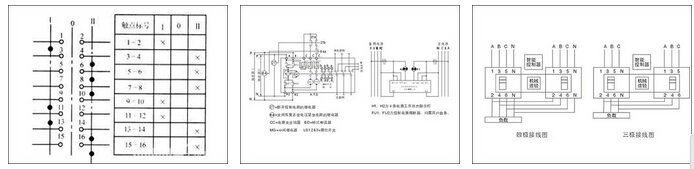 转换开关接线图 转换开关