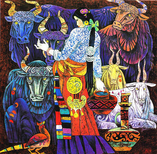 重彩画技法 重彩画