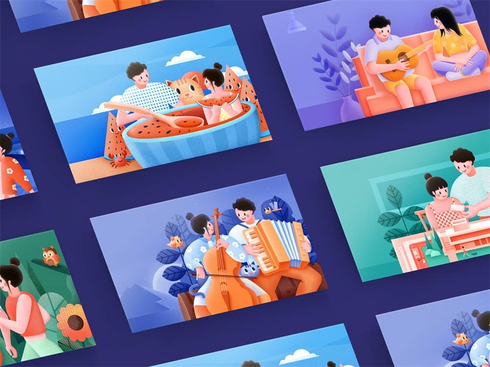 百万人气高手出品!创意描边插画绘制指南(附3D化教程)