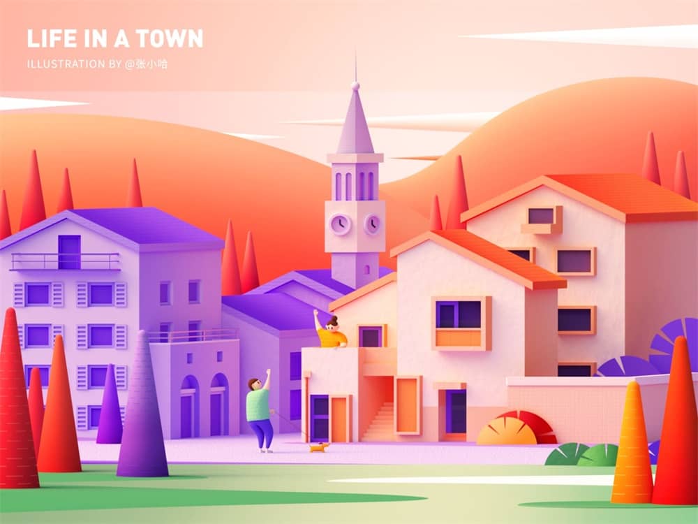 百万人气高手出品!创意描边插画绘制指南(附3D化教程)