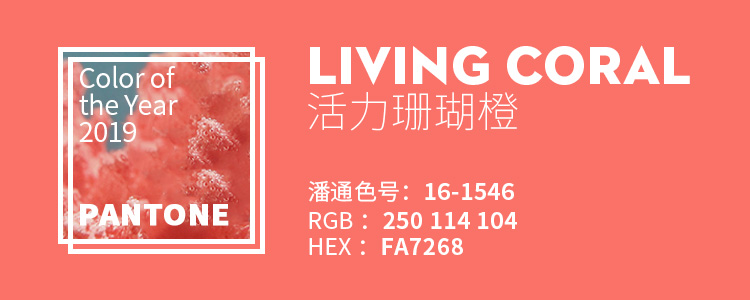 温暖与生命力!2019年潘通年度流行色「活力珊瑚橙」新鲜出炉!