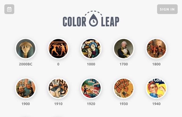 色彩时光机!可查询每个时代流行配色组合的 Color Leap