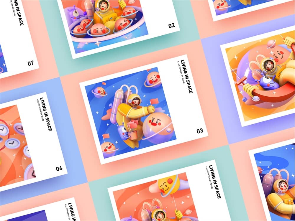 百万人气高手出品!创意描边插画绘制指南(附3D化教程)