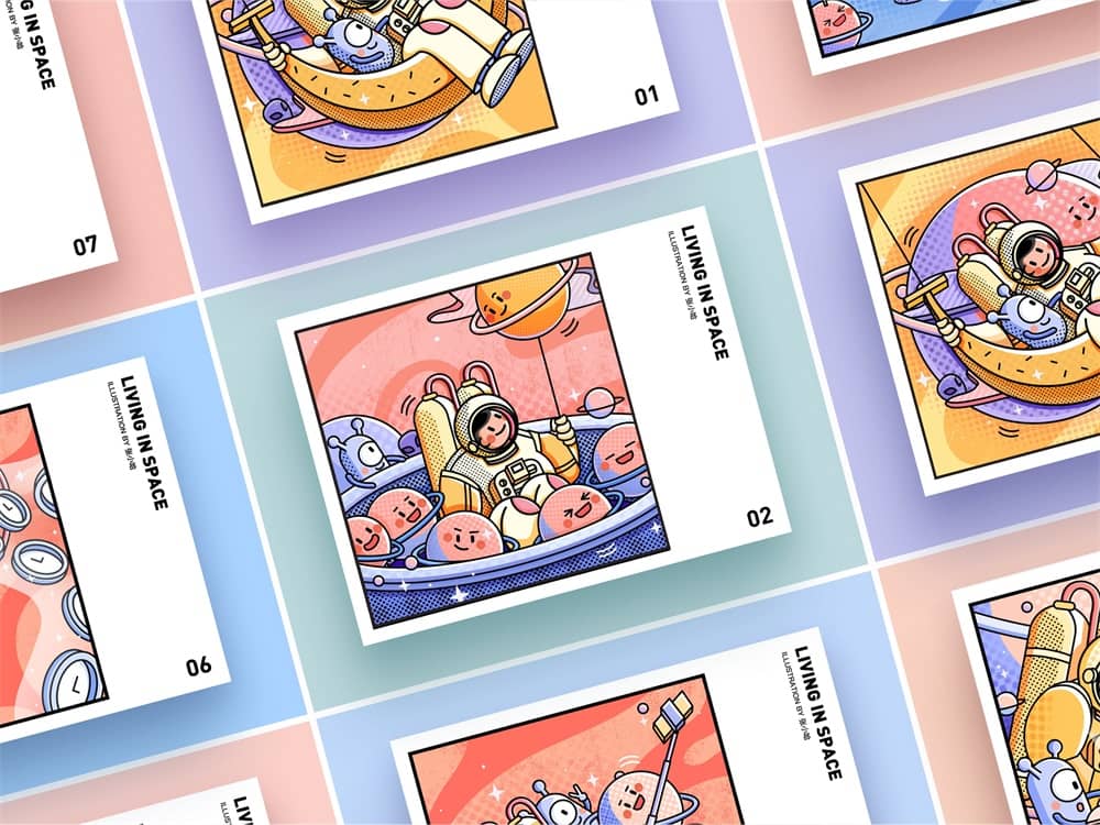 百万人气高手出品!创意描边插画绘制指南(附3D化教程)