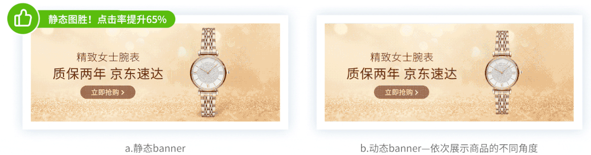 动态Banner效果比静态好吗?来看京东的实测效果!