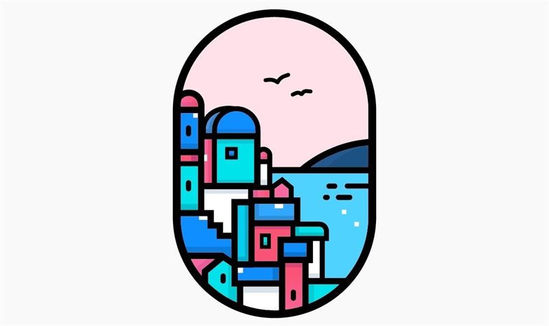 如何从零开始绘制线性插画风景?来看高手的设计思路总结!