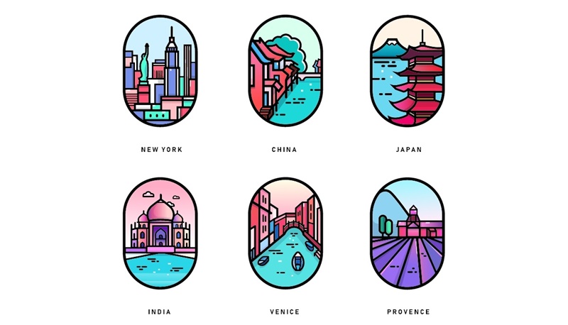 如何从零开始绘制线性插画风景?来看高手的设计思路总结!