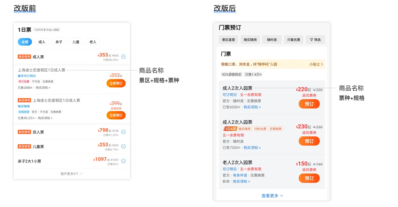 如何做好门票详情页改版?我深度分析了美团的设计
