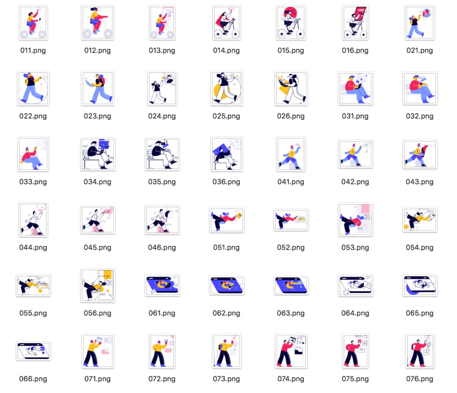 免费可商用!108张高质量人物插画打包下载