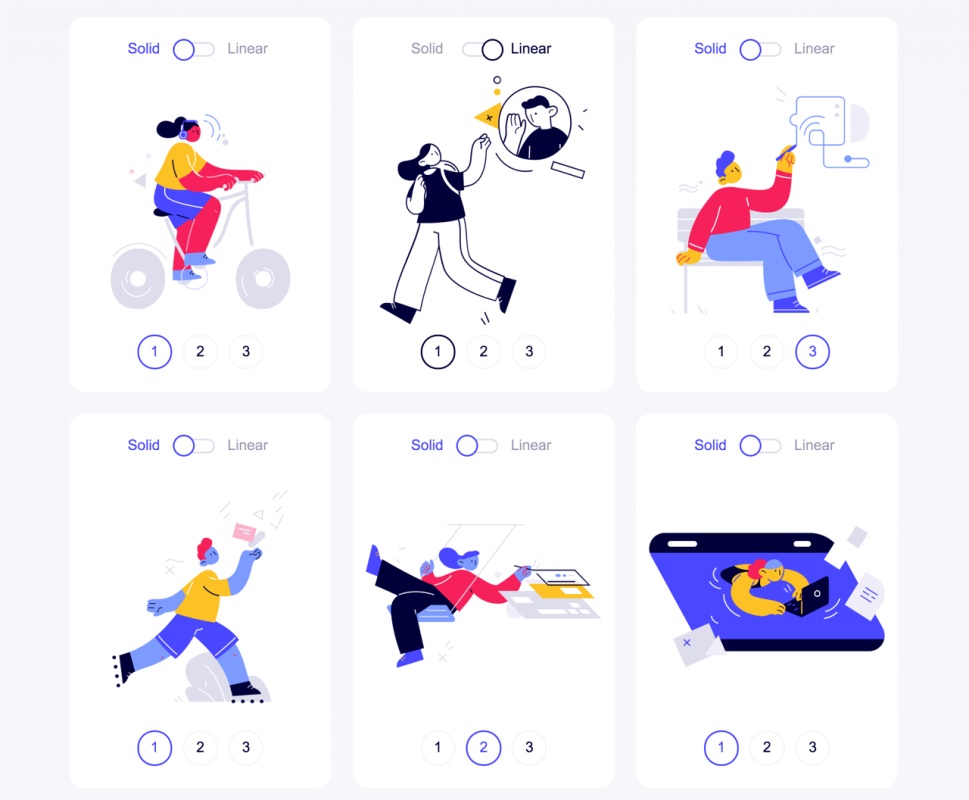 免费可商用!108张高质量人物插画打包下载