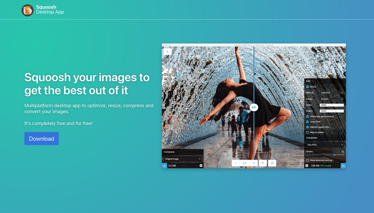 这款桌面版图片压缩工具 Squoosh,没网也能免费用!