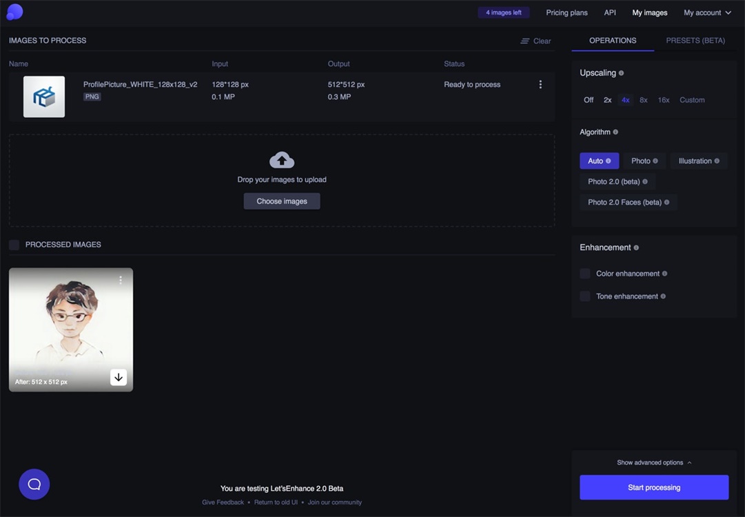 素材模糊不清晰?用这个网站最高放大 16 倍!