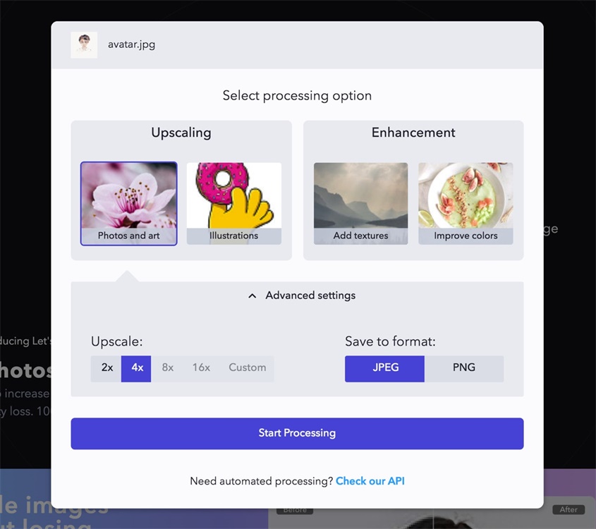 素材模糊不清晰?用这个网站最高放大 16 倍!