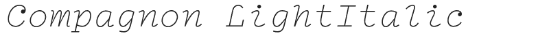Compagnon LightItalic