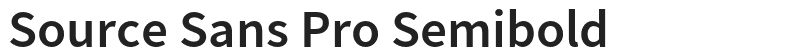 Source Sans Pro Semibold