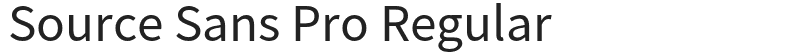 Source Sans Pro Regular