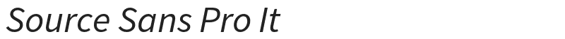 Source Sans Pro It