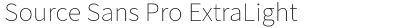 Source Sans Pro ExtraLight