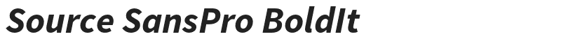 Source SansPro BoldIt