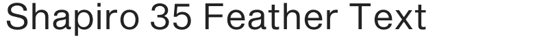 Shapiro 35 Feather Text
