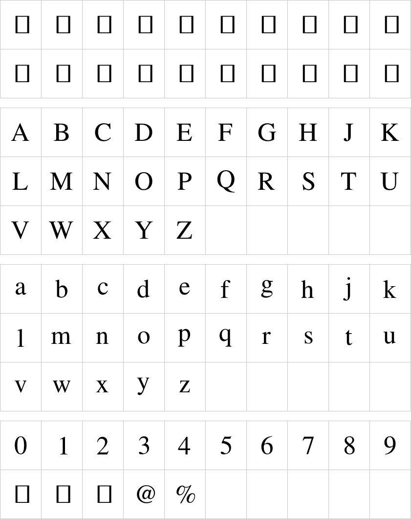 FreeSerif font