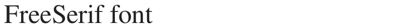 FreeSerif font